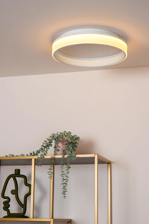 Lucide ESTREJA - Flush ceiling light - Ø 40 cm- LED 3 StepDim - CCT - 2500K/3000K - White - atmosphere 3